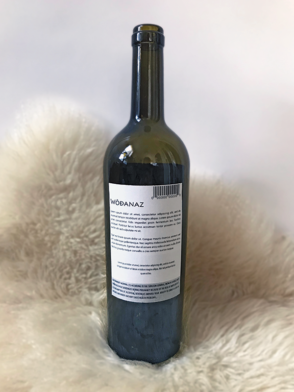 Wodanaz wine bottle back